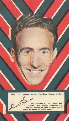 1953 Argus Football Portraits #45 Stuart Spencer Front